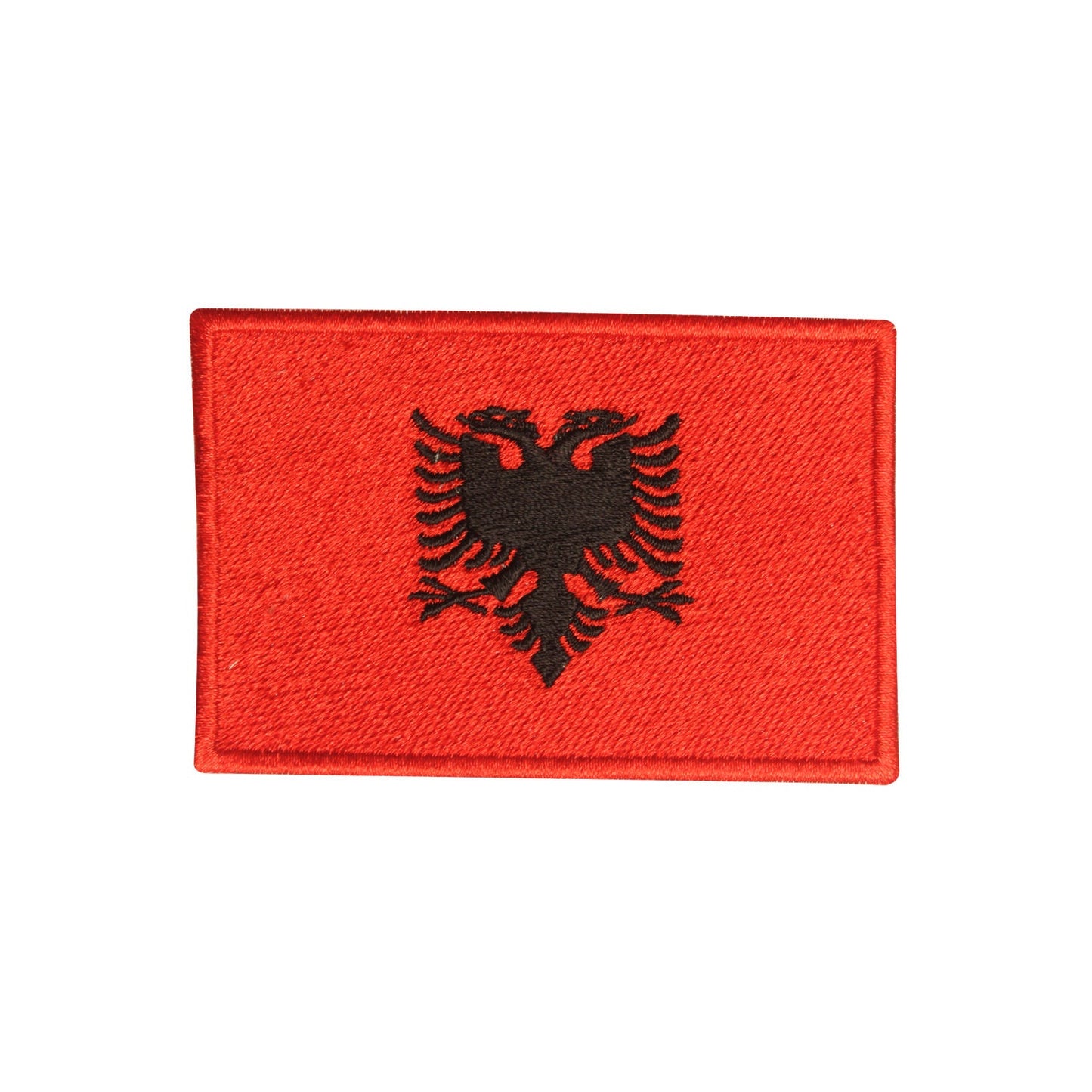 Albania National Flag Embroidered Iron on Sew on Patch Badge For Clothes 6 X 9 CM etc.