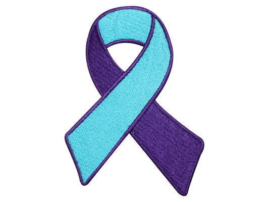 Cancer Awareness patch, Suicide awareness ribbon patch, disease awareness patch Embroidered Iron on Sew on Patch Badge For Clothes etc. 9x6cm
