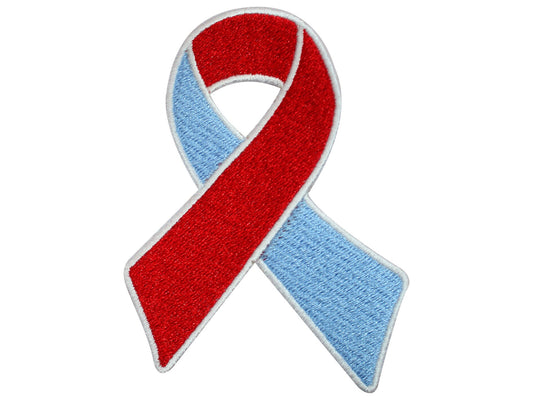 Cancer Awareness patch, Heart disease awareness ribbon patch, disease awareness patch Embroidered Iron on Sew on Patch Badge For Clothes etc. 9x6cm