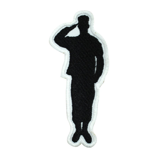 Salute patch, Support our troops patch, veteran patch, Embroidered Iron on Sew on Patch Crest Badge For Clothes 9x4cm