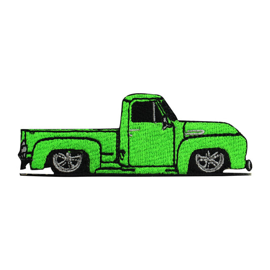 Sports Truck Green Patch, racing cars, car patch,  Embroidered Iron on Sew on Patch Badge For Clothes etc. 10X4cm