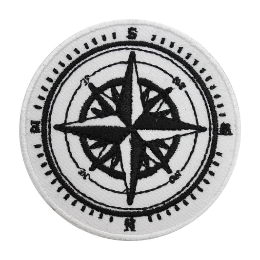Compass patch, biker patch, Travel patch,  Embroidered Iron on Sew on Patch Badge For Clothes etc. 7cm