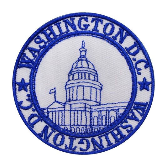 Traveler Stamp Patch, Washington Patch, travel Patch, Cool Patch Embroidered Iron on Sew on Patch Badge For Clothes etc. 7cm